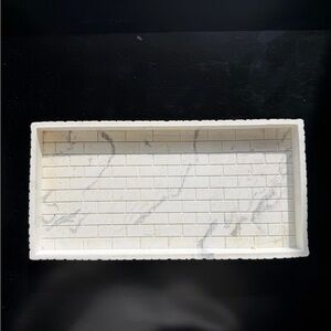 White Marble-Look Bathroom Tray - Home Bath